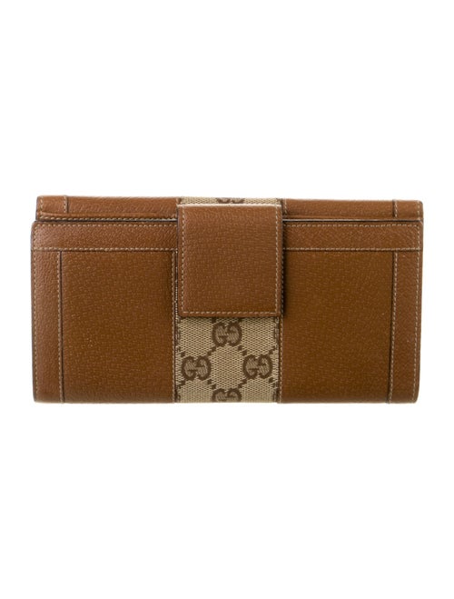 Gucci GG Canvas Leather Continental Wallet