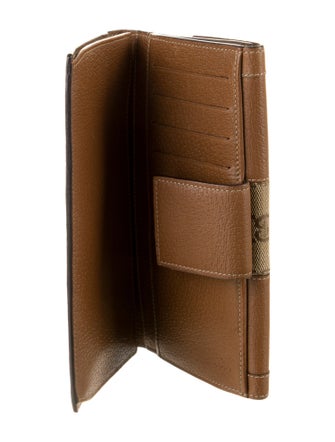 Gucci GG Canvas Leather Continental Wallet