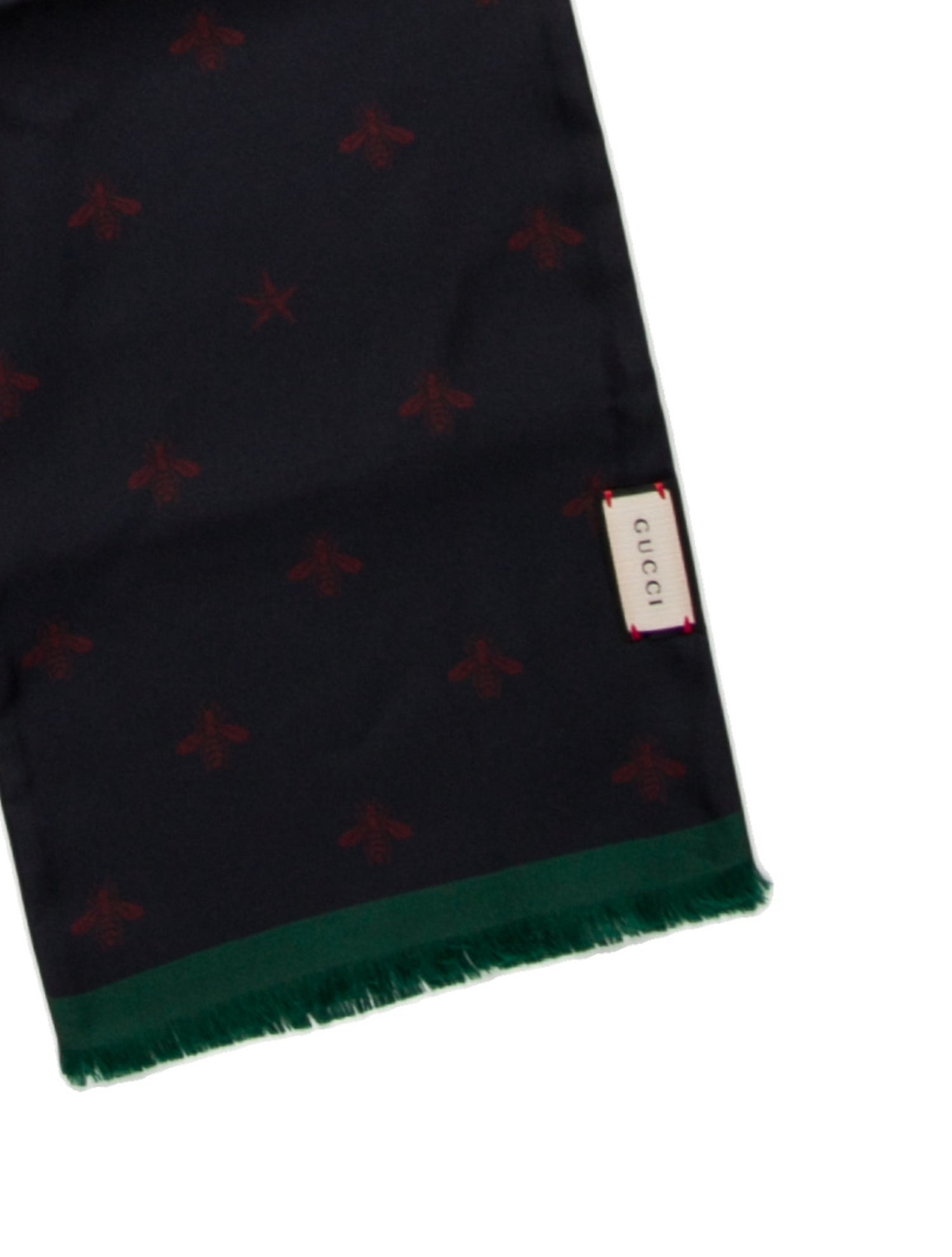 Gucci Silk Bee Accent Scarf w/ Tags
