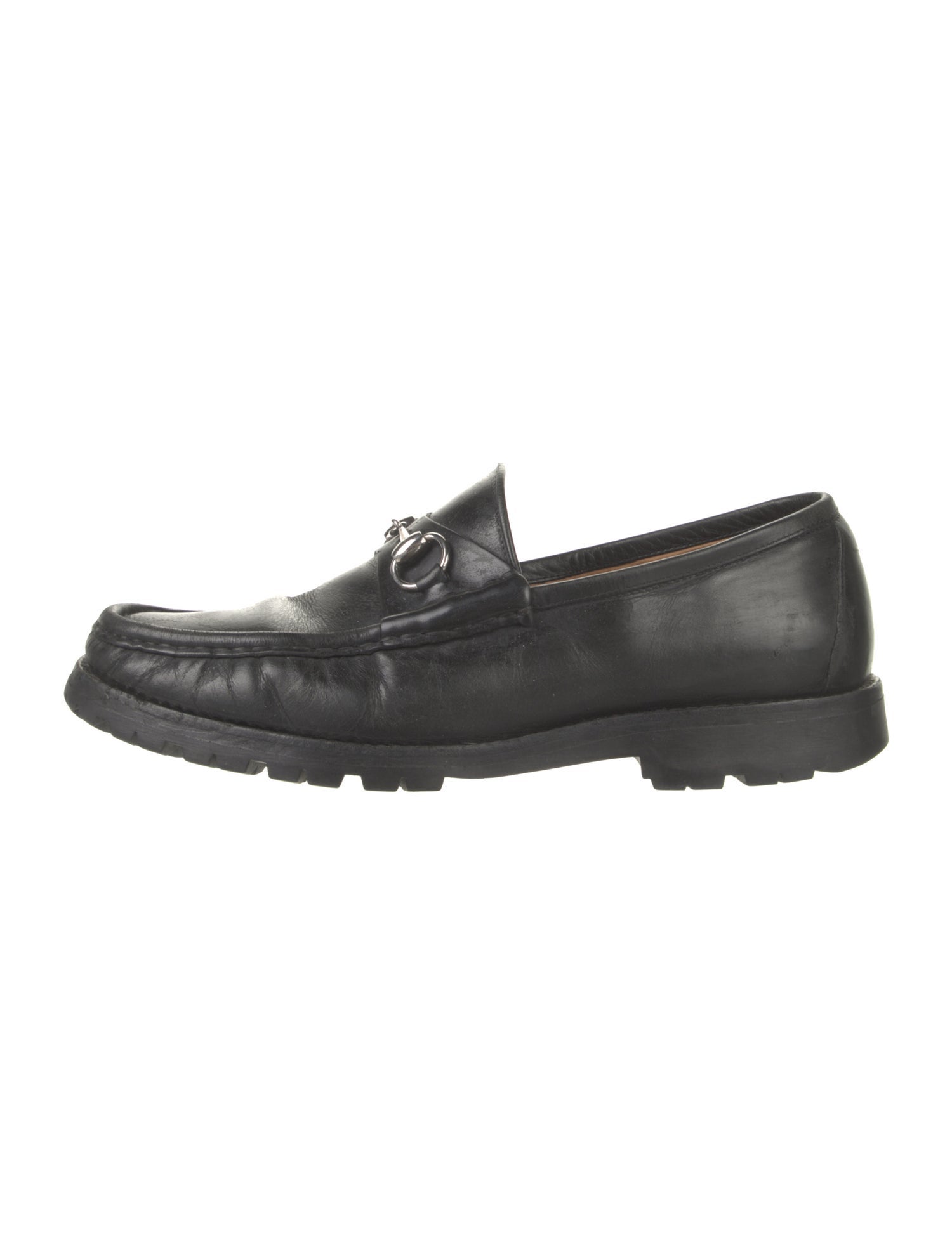 Gucci Horsebit Accent Leather Dress Loafers