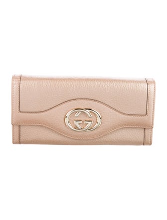 Gucci Interlocking G Logo Leather Continental Wallet