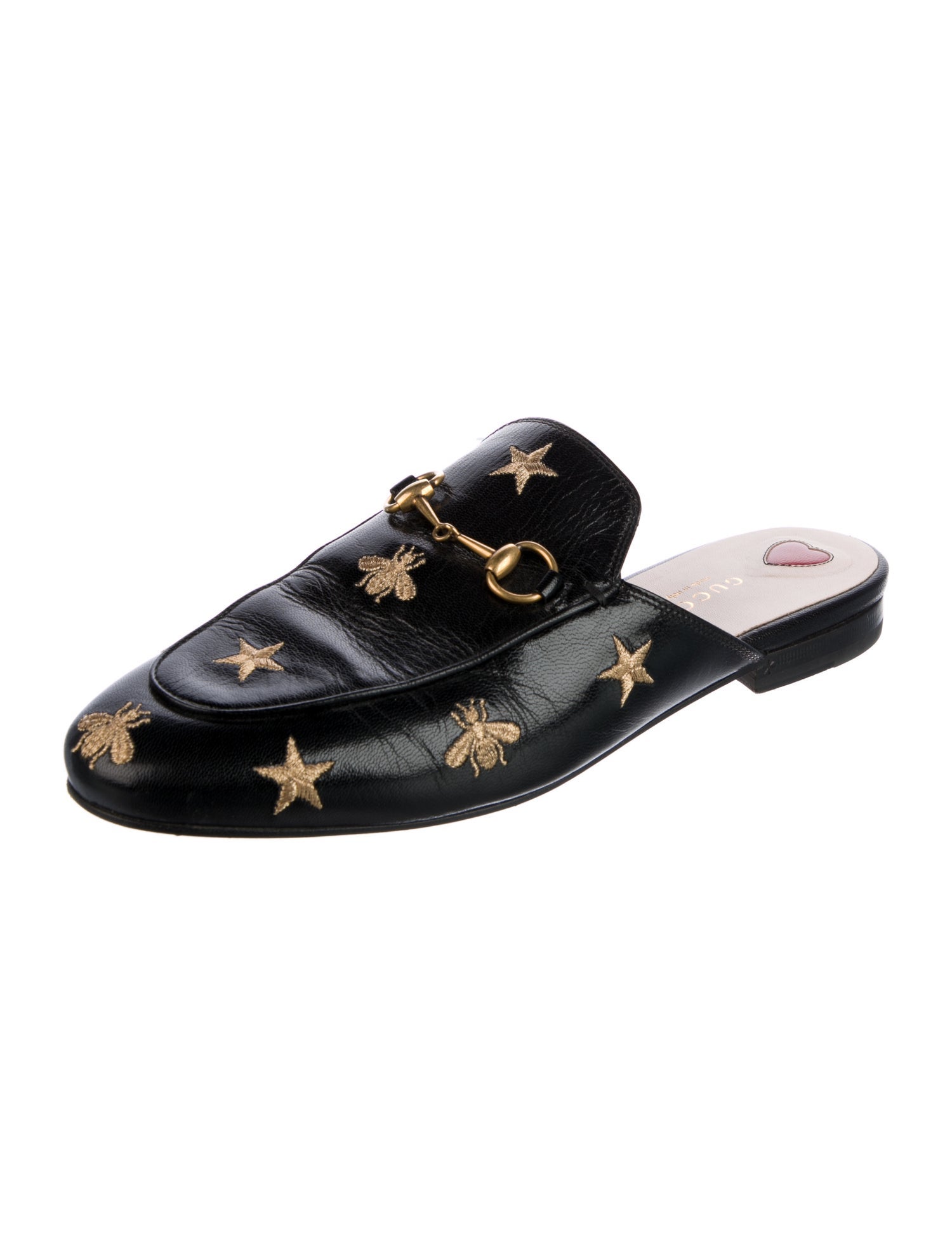 Gucci Horsebit Accent Leather Mules