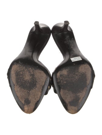 Gucci Leather Cutout Accent Slides