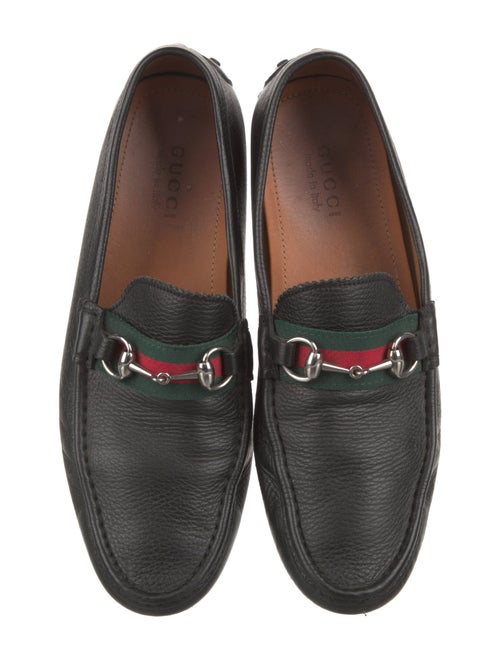 Gucci Web Accent Leather Drivers