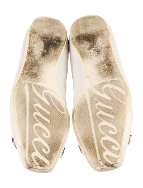 Gucci Web Accent Leather Ballet Flats