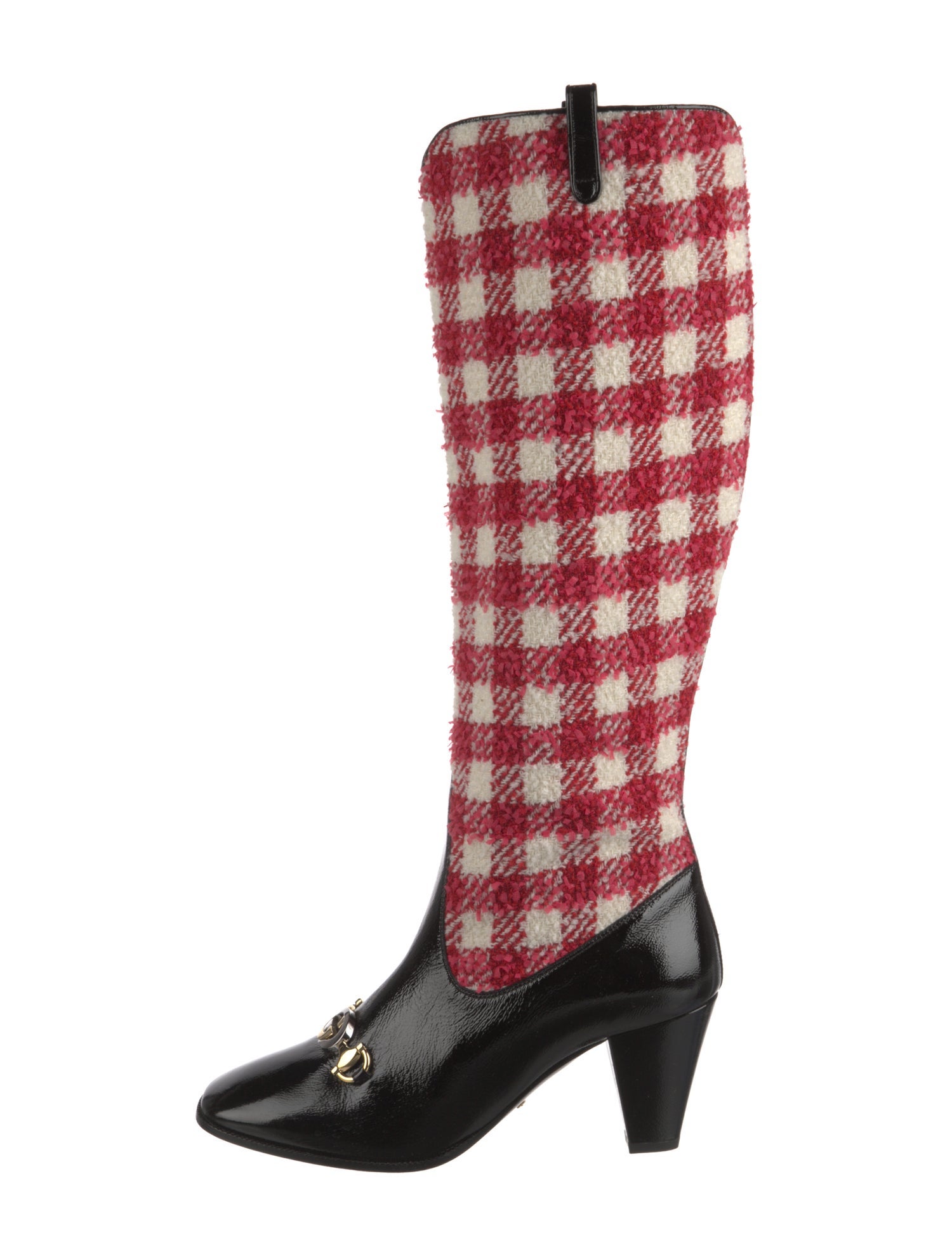 Gucci Interlocking G Logo Tweed Sock Boots
