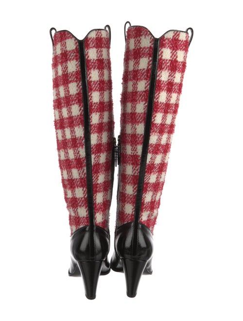 Gucci Interlocking G Logo Tweed Sock Boots