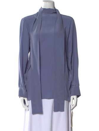 Gucci Silk Mock Neck Blouse