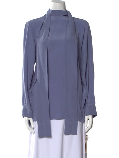 Gucci Silk Mock Neck Blouse