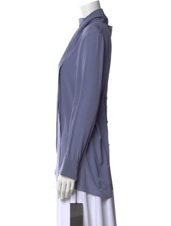 Gucci Silk Mock Neck Blouse