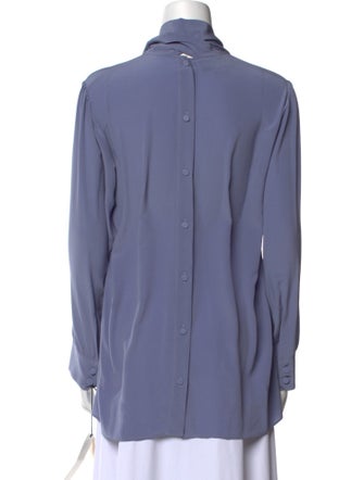 Gucci Silk Mock Neck Blouse