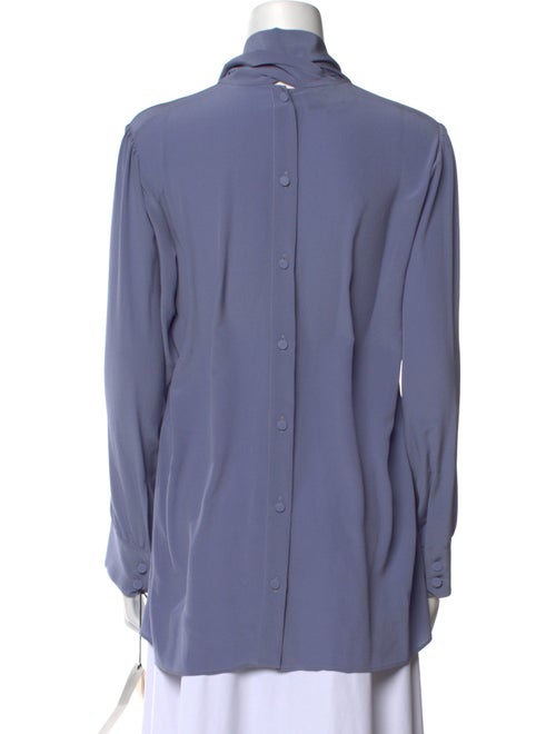 Gucci Silk Mock Neck Blouse