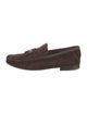 Gucci Suede Tassel Accents Dress Loafers