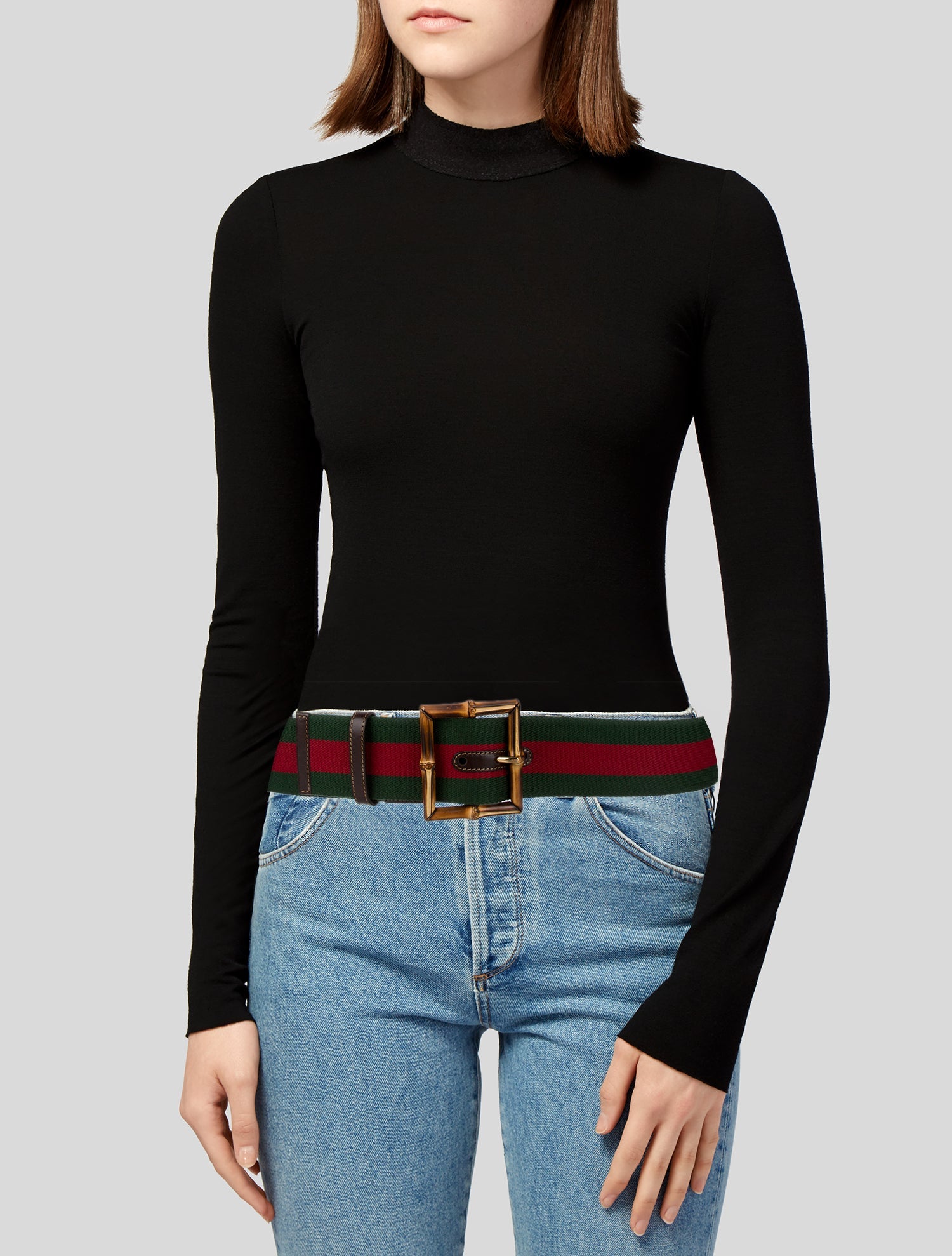 Gucci Web Accent Wide Belt