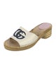 Gucci Double G Logo Leather Espadrilles