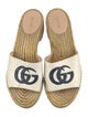 Gucci Double G Logo Leather Espadrilles