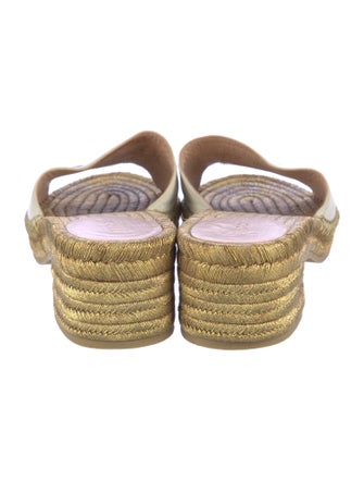 Gucci Double G Logo Leather Espadrilles