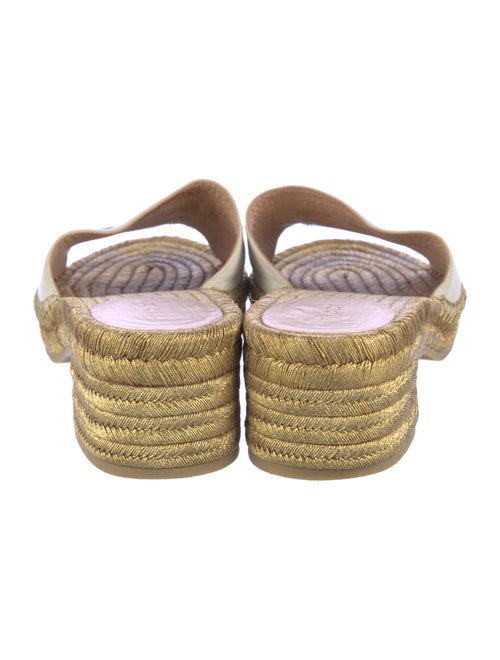 Gucci Double G Logo Leather Espadrilles