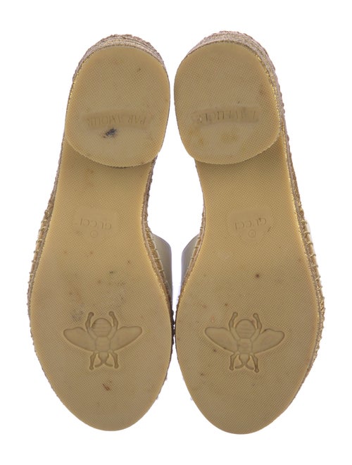 Gucci Double G Logo Leather Espadrilles
