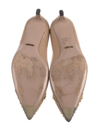 Gucci Rockstud Accents Leather Pumps