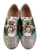 Gucci Faux Pearl Accents Glitter Sneakers