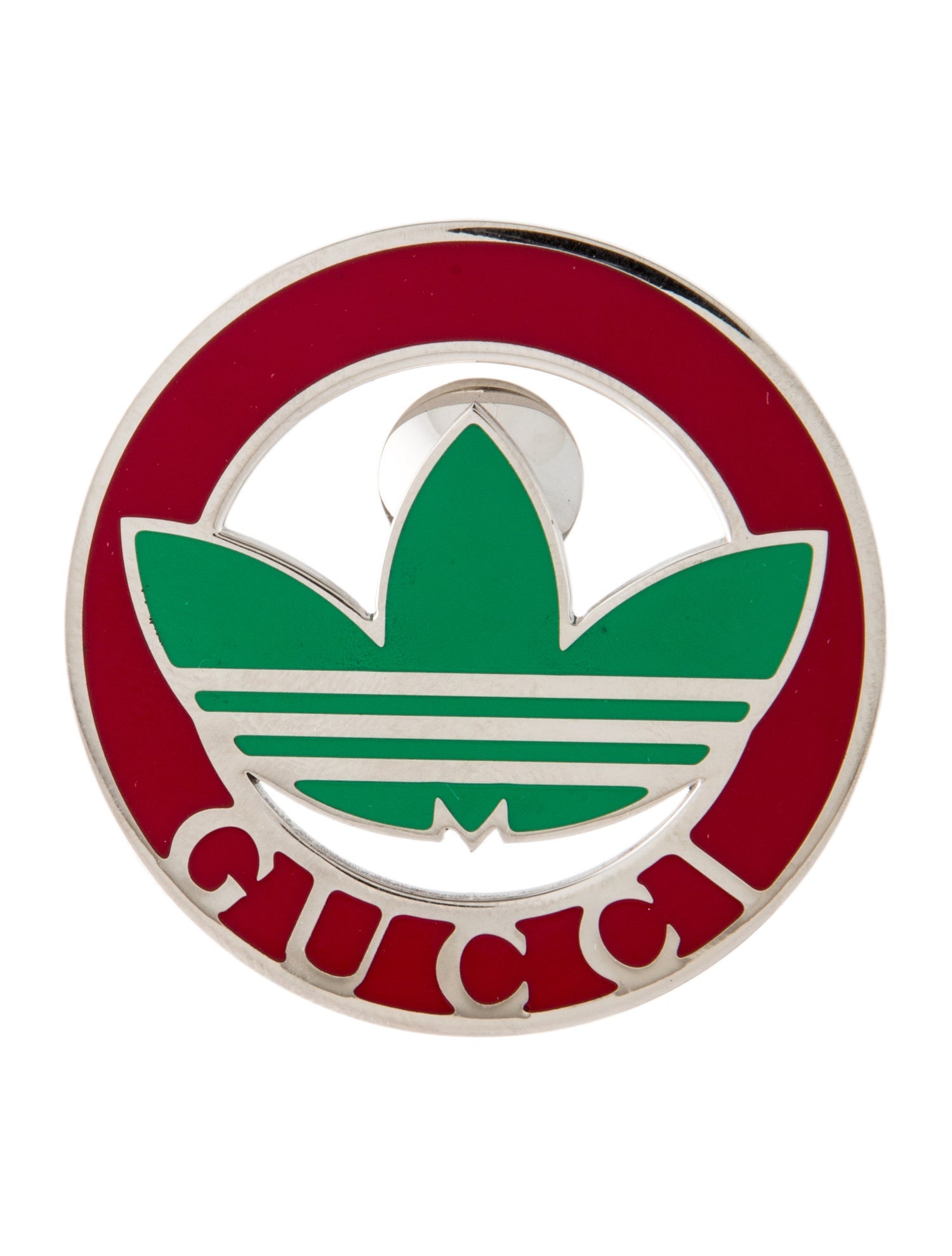 Gucci x Adidas Trefoil Enamel Brooch Pin