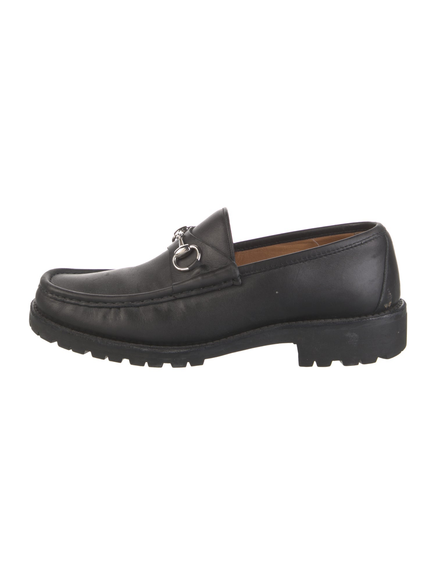 Gucci Horsebit Accent Leather Dress Loafers