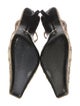Gucci Suede Lace Pattern Slingback Pumps