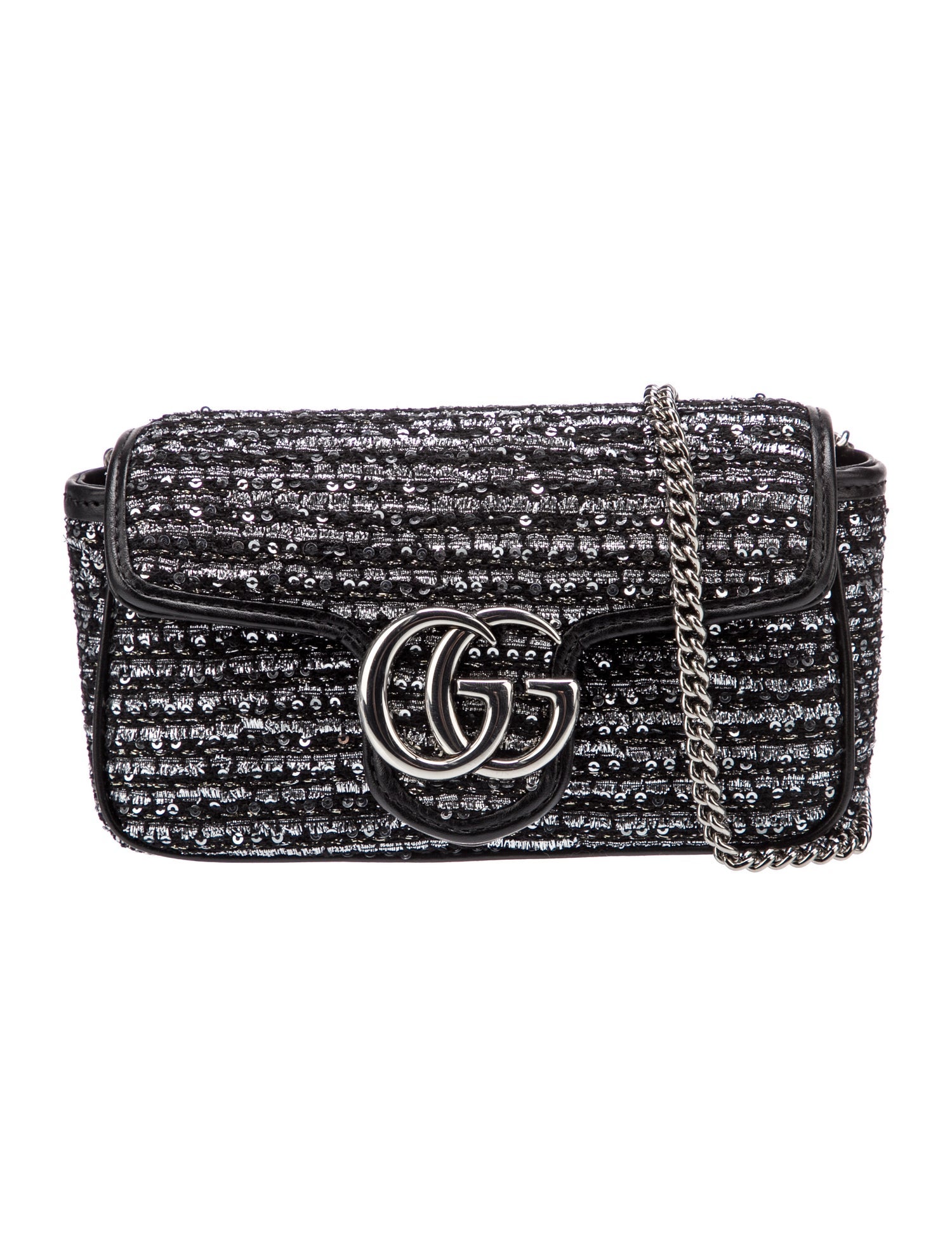 Gucci Sequins GG Marmont Super Mini