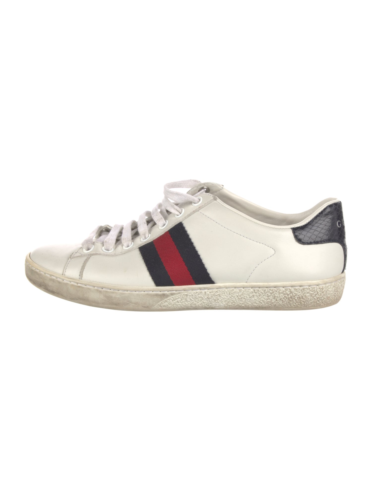 Gucci Web Accent Leather Sneakers