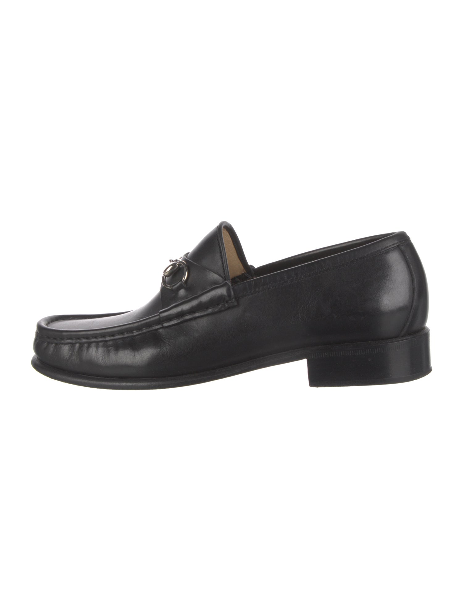 Gucci Horsebit Accent Leather Loafers