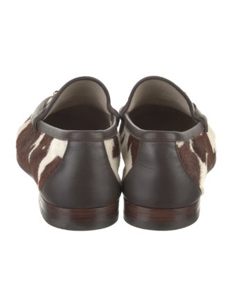 Gucci Ponyhair Animal Print Dress Loafers