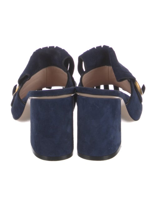 Gucci Double G Logo Suede Slides