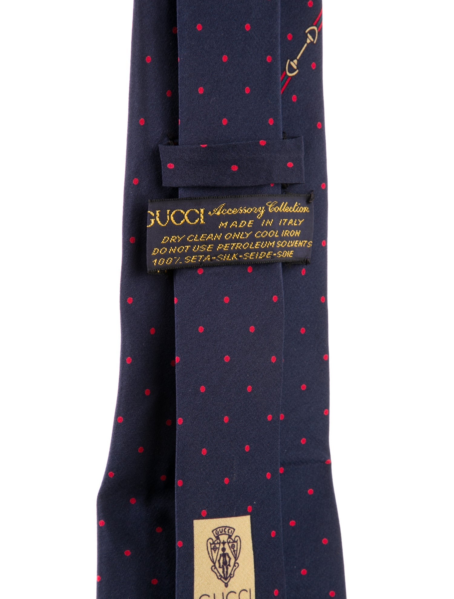 Gucci Silk Polka-Dot and Horsebit Pattern Tie