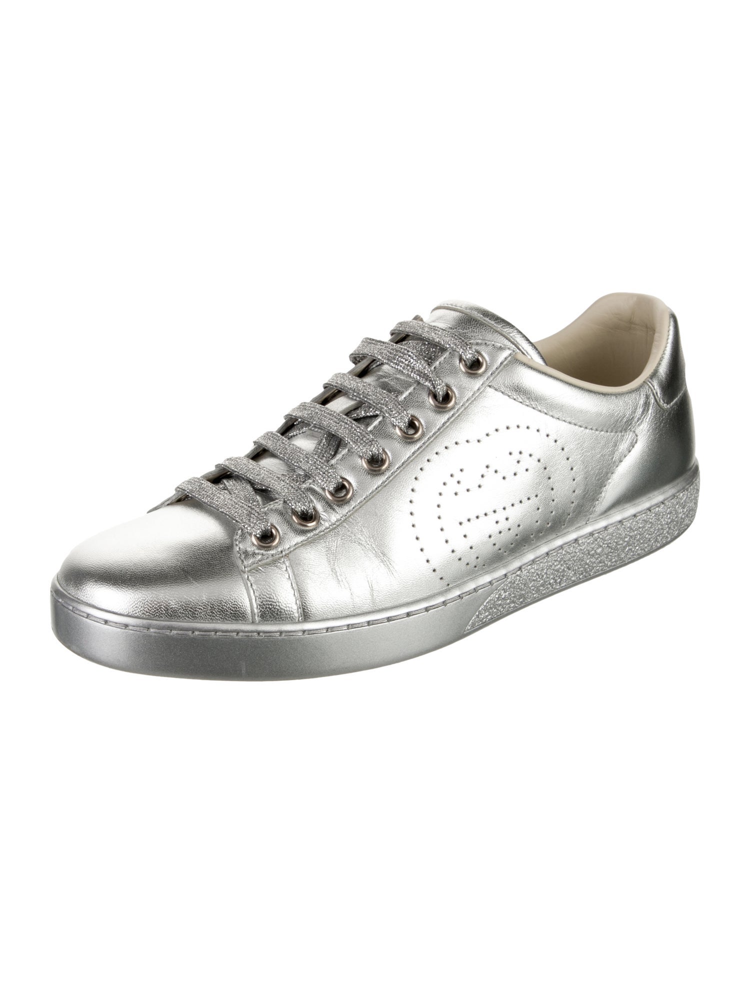 Gucci Interlocking G Logo Leather Sneakers