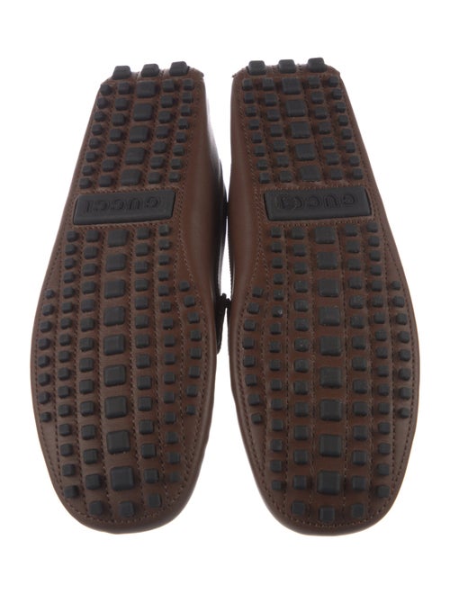 Gucci Interlocking G Logo Leather Drivers