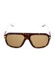 Gucci Web Accent Square Sunglasses