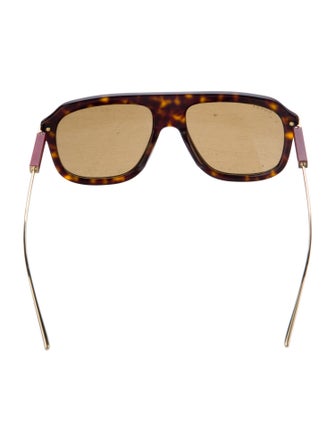 Gucci Web Accent Square Sunglasses