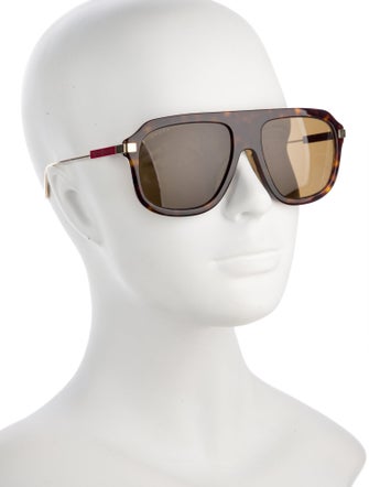 Gucci Web Accent Square Sunglasses