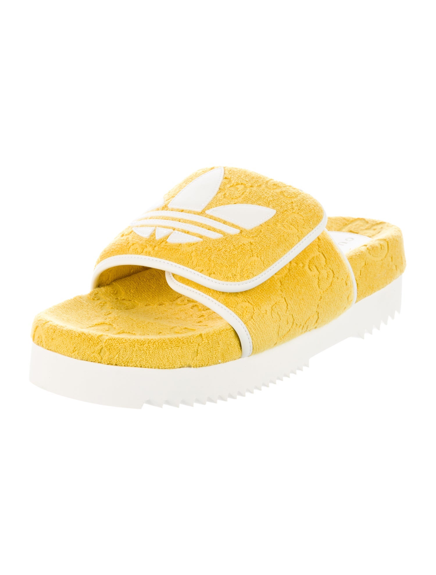 Gucci x Adidas GG Logo Terry Cloth Slides