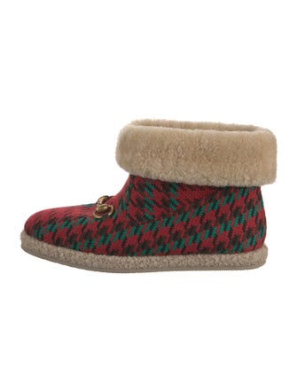 Gucci Horsebit Accent Wool Boots
