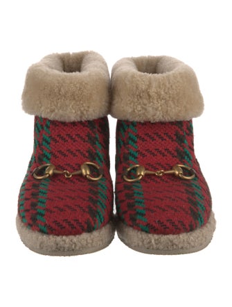 Gucci Horsebit Accent Wool Boots