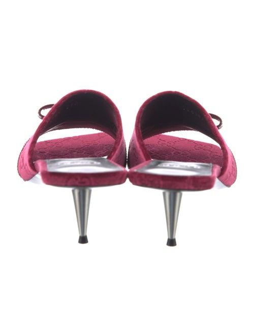 Gucci Running GG Logo Velvet Slides
