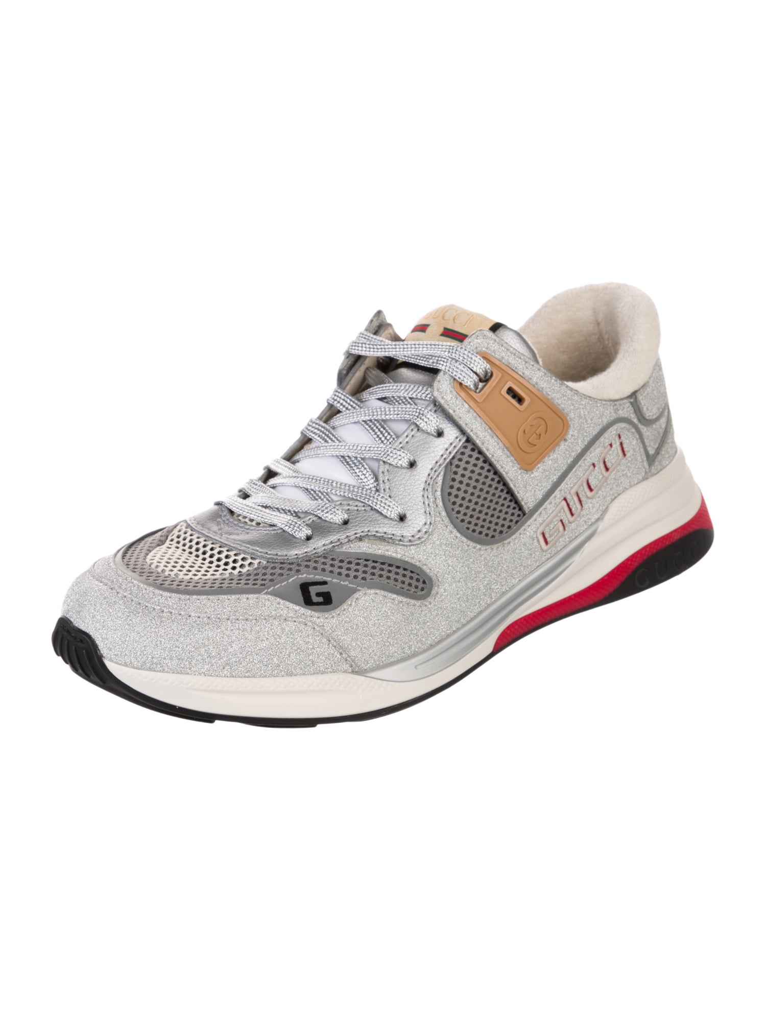 Gucci Web Accent Glitter Sneakers