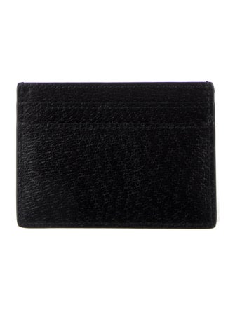 Gucci Web Accent Leather Card Holder