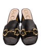 Gucci Horsebit Accent Leather Slides