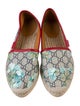 Gucci GG Supreme Leather Trim Embellishment Espadrilles