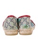Gucci GG Supreme Leather Trim Embellishment Espadrilles