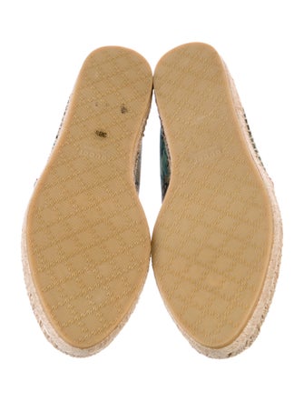 Gucci GG Supreme Leather Trim Embellishment Espadrilles