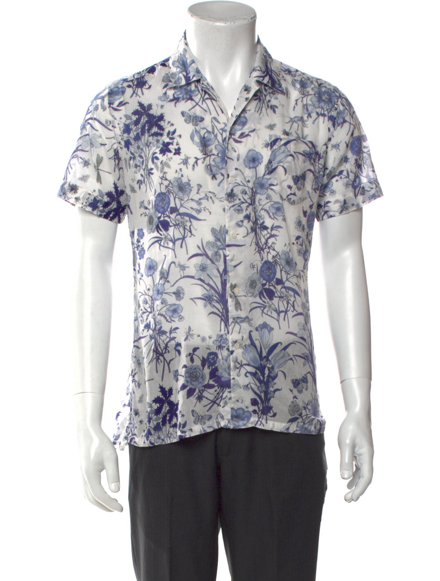 Gucci Floral Print Short Sleeve Shirt